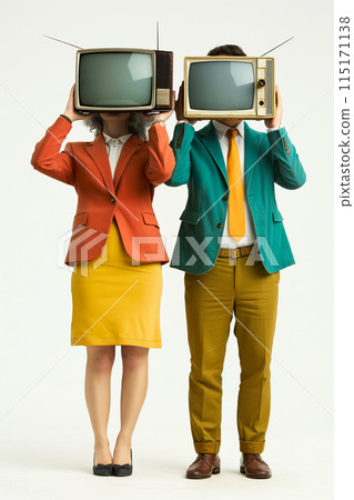 Two people wearing suits 115171138