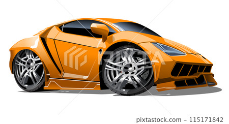 Vector Cartoon muscle sport car Vector Cartoon muscle sport car 115171842