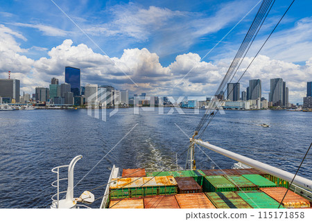 Cityscape as seen from the Ogasawara Maru Cityscape as seen from the Ogasawara Maru 115171858