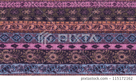Nepalese textile background. Woven ethnic fabric texture 115172162