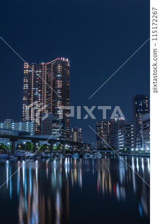 東京港區芝浦港南區夜景 東京港區芝浦港南區夜景 115172267