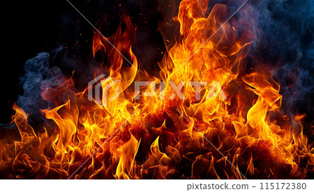 Burning flame background 115172380