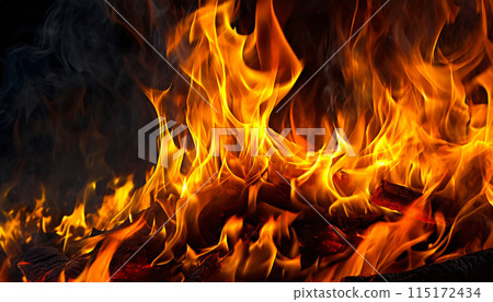 Burning flame background 115172434