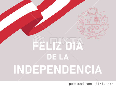 Anniversary banner Peru Independence Day.  115172852