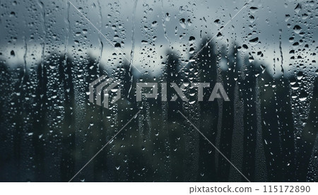 雨天窗戶上的水滴 雨天窗戶上的水滴 115172890