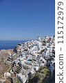 Santorini cityscape and sea 115172979
