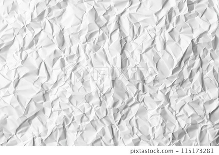 Illustration of crumpled white washi paper. Background texture 115173281