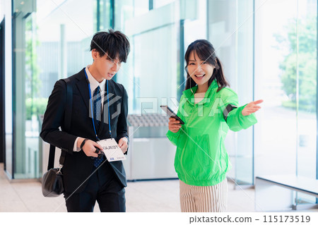 Event staff serving with a smile 115173519