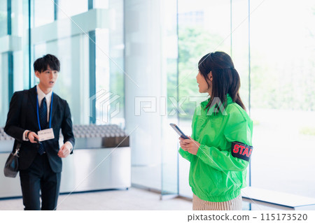 Event staff serving with a smile 115173520