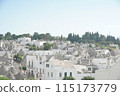 Alberobello cityscape and blue sky 115173779