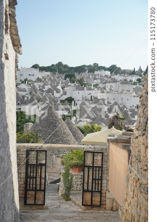 Alberobello street and doors 115173780