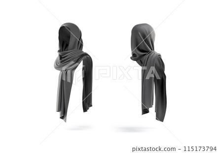 Blank black female shayla mockup, back side view Blank black female shayla mockup, back side view 115173794