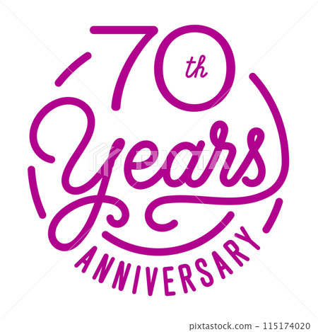 70 years anniversary vector icon, symbol, logo 115174020