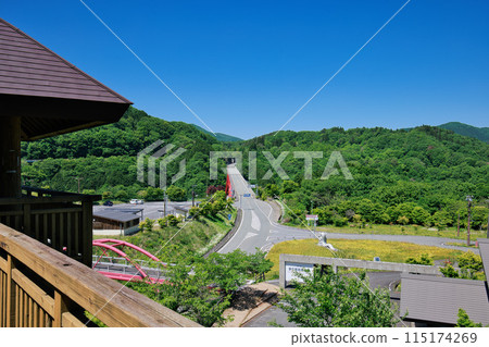 <Shimane Prefecture> View from the observation deck at Okuizumo Orochi Loop Roadside Station, May 115174269