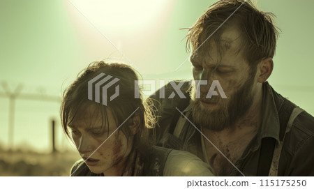 Surviving man and woman in the world of the apocalypse 115175250