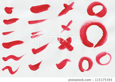 Hand-drawn brush character material painted with watercolors 115175393