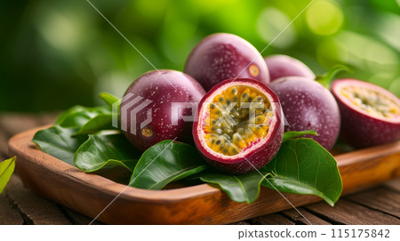 Delicious ripe passion fruit Delicious ripe passion fruit 115175842