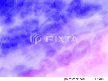Sky, clouds, water, watercolor pattern image blue 115175883