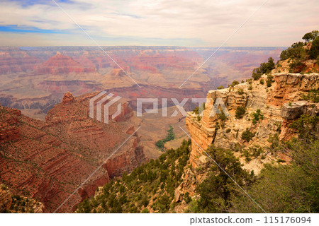 Hazy Sky Day At The Grand Canyon Arizona 115176094