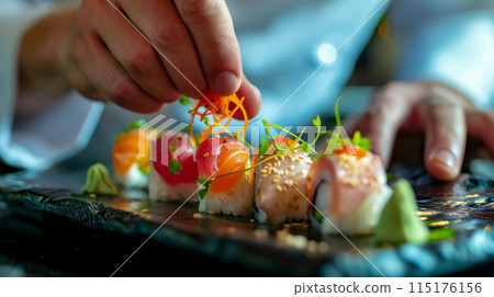 Sushi serving process 115176156