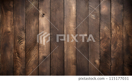 Background image of dark brown boards with wood grain lined up side by side Background image of dark brown boards with wood grain lined up side by side 115177031