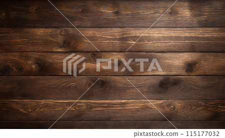 Background image of dark brown boards with wood grain lined up side by side Background image of dark brown boards with wood grain lined up side by side 115177032