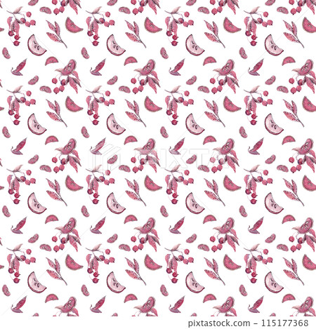Set of dried fruits for compote. Seamless autumn pattern. Art print. Watercolor illustration Set of dried fruits for compote. Seamless autumn pattern. Art print. Watercolor illustration 115177368