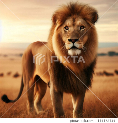 Lion in the sunlight 115178134