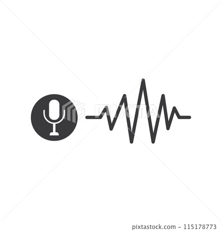 Audio icon flat design 115178773