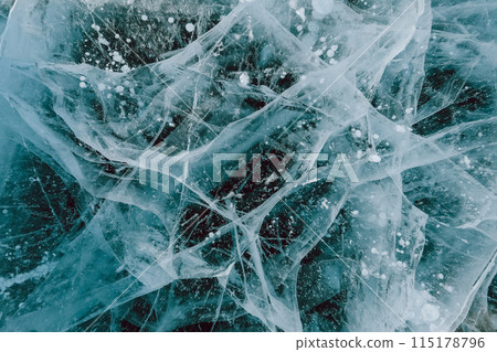 Cracks and bubbles in the ice of Lake Baikal Cracks and bubbles in the ice of Lake Baikal 115178796
