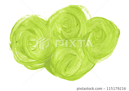 Green paintbrush isolated on white background. Deep lake color. 115179216