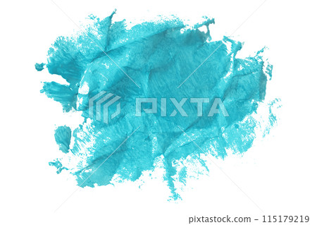 Light blue paintbrush isolated on white background. Watercolor 115179219