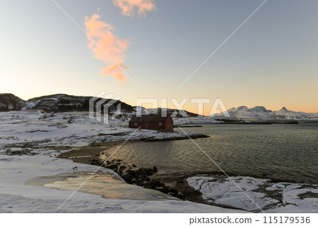 Norwegian winter landscape Norwegian winter landscape 115179536