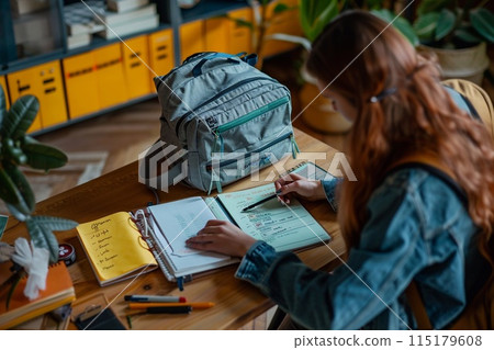 Children preparing for school, Buying school supplies, 115179608
