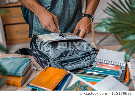 Children preparing for school, Buying school supplies, Children preparing for school, Buying school supplies, 115179681