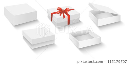 White gift cardboard box White gift cardboard box 115179707