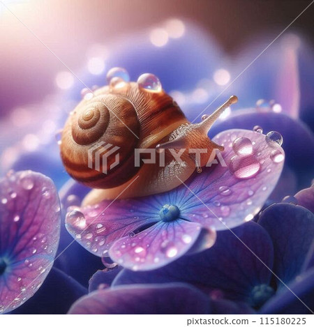 Hydrangea and snail 115180225