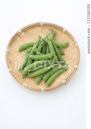 Snap peas in a basket Snap peas in a basket 115180326