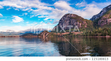 Canadian Nature Landscape Background. Chief Mountain in Squamish, BC, Canada Canadian Nature Landscape Background. Chief Mountain in Squamish, BC, Canada 115180813