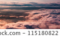Dramatic Aerial Clouds Sunset Nature Background. 115180822
