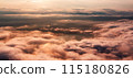 Dramatic Aerial Clouds Sunset Nature Background. 115180826
