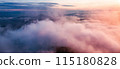 Dramatic Aerial Clouds Sunset Nature Background. 115180828