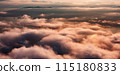 Dramatic Aerial Clouds Sunset Nature Background. 115180833