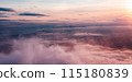 Dramatic Aerial Clouds Sunset Nature Background. 115180839
