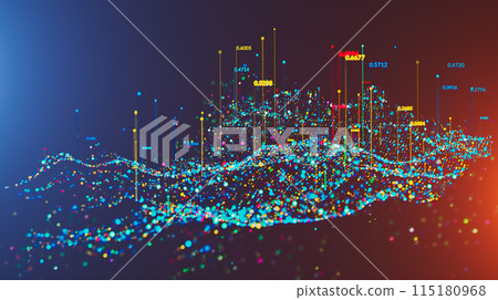 Abstract digital background. Big data visualization. Abstract digital background. Big data visualization. 115180968