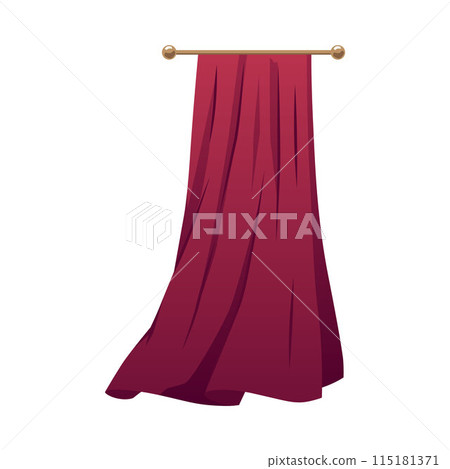 Illustration of burgundy stage curtains on an isolated background. Illustration of burgundy stage curtains on an isolated background. 115181371