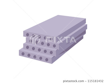 Building materials: vector concrete blocks. Isolated background. 115181432