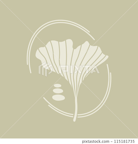 Ginkgo biloba leaf logo design. Natural ecological concept. Vector illustration Ginkgo biloba leaf logo design. Natural ecological concept. Vector illustration 115181735