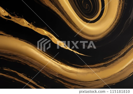 Abstract background liquid oil gold and black streaks. Abstract background liquid oil gold and black streaks. 115181810