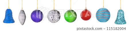 Christmas balls isolated on a white background Christmas balls isolated on a white background 115182004
